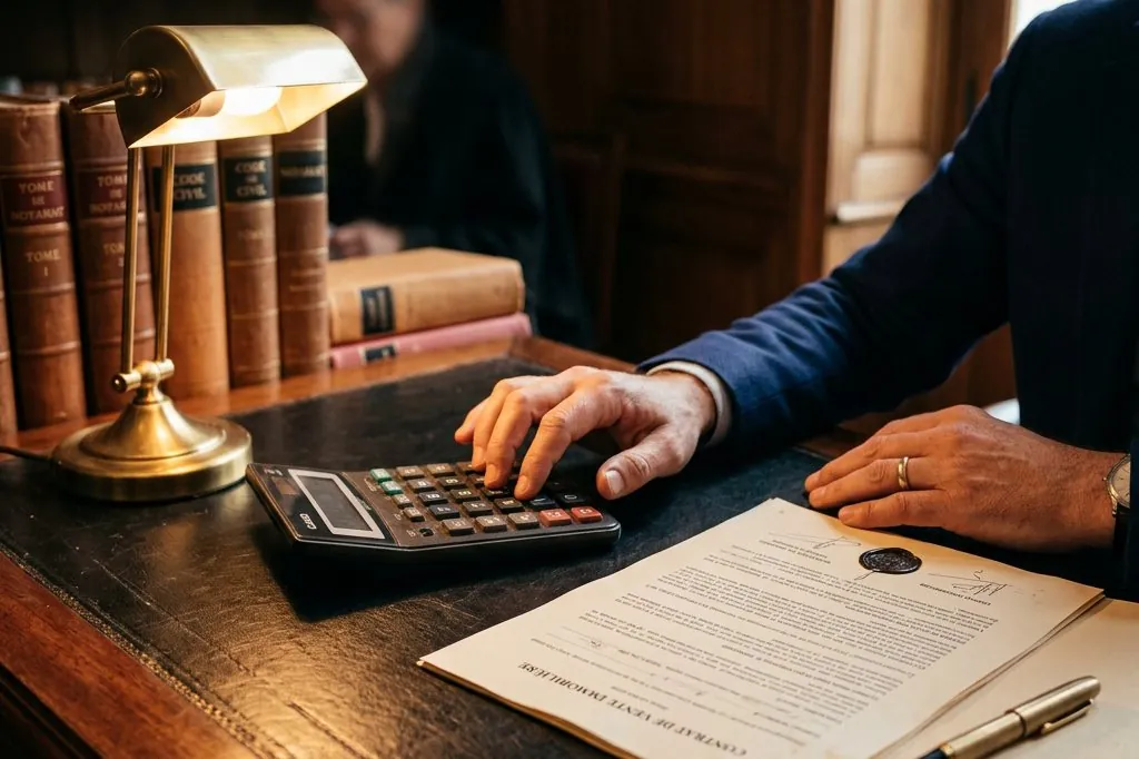 Calcul des frais de notaire sur le bureau d’une étude notariale