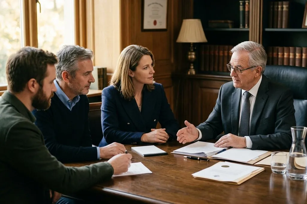 Héritiers reçus par un notaire pour le règlement d’une succession
